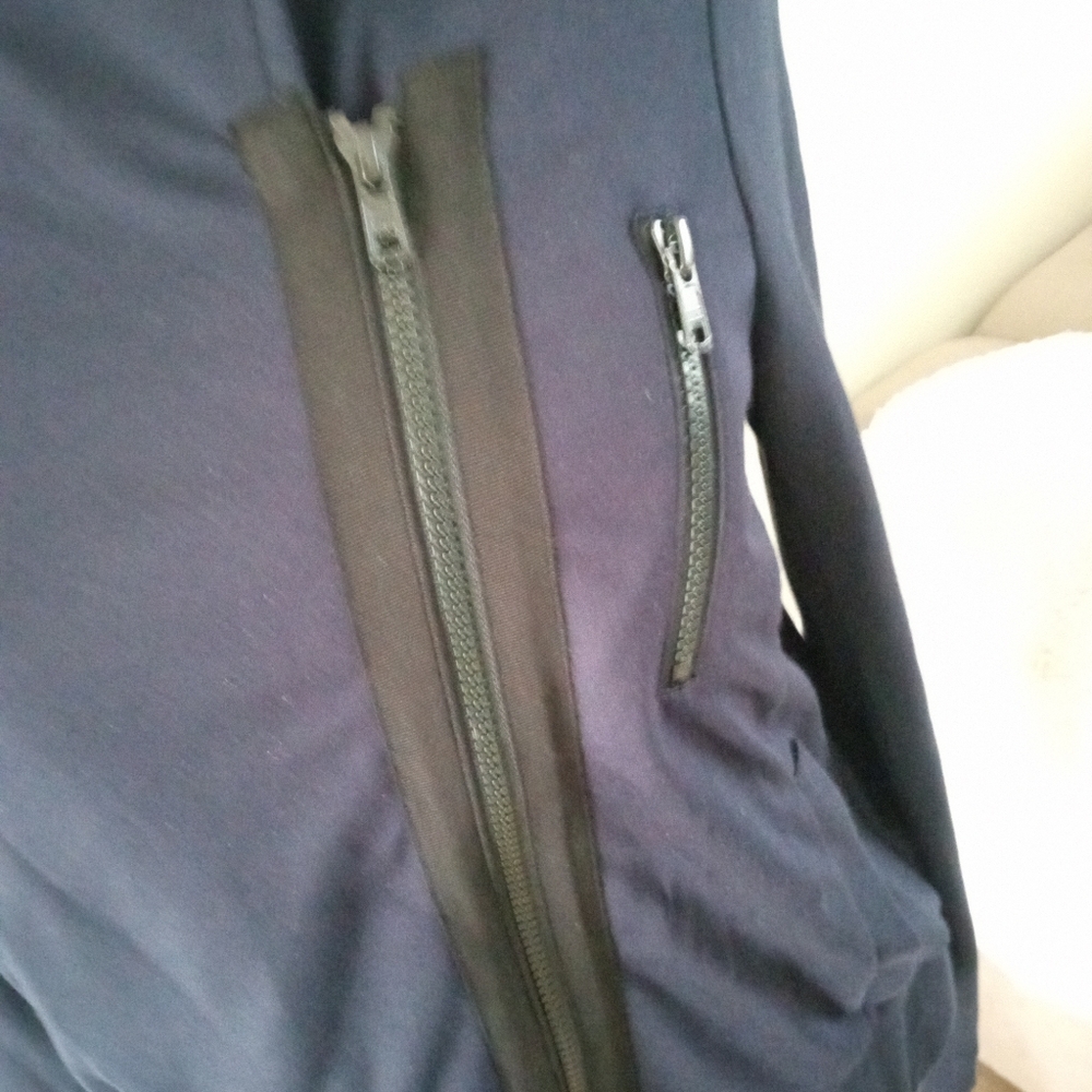 Cabi Chance Moto Jacket #5476 In Navy Blue | S - Picture 5 of 9
